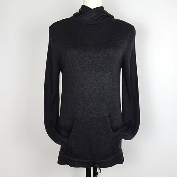 Lululemon Sweet Savasana Pullover Knit Cashmere Hoodie Heathered Black Size S - Picture 6 of 16